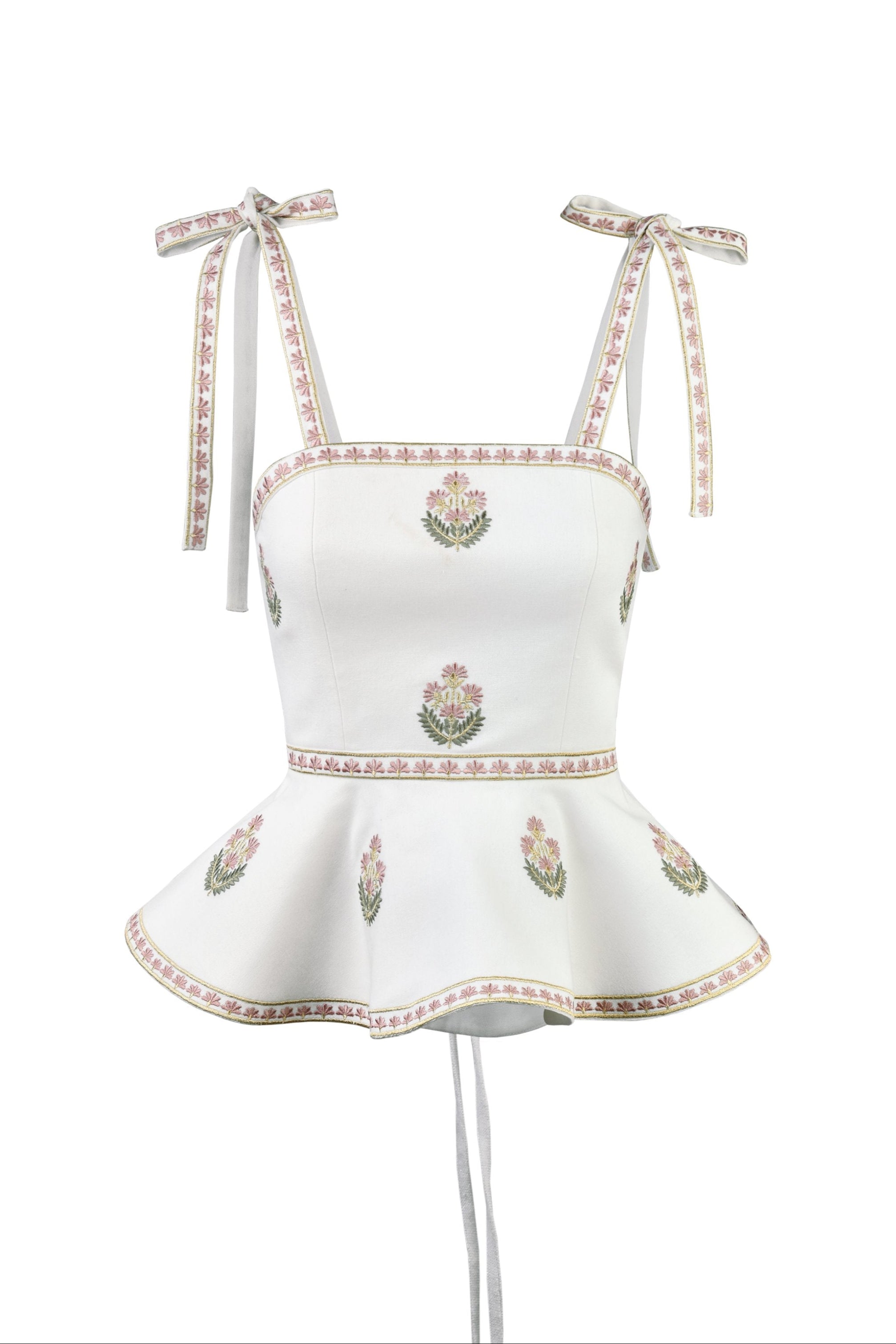 Mina Top - Ivory & Pink (SAMPLE) Rosewater House 
