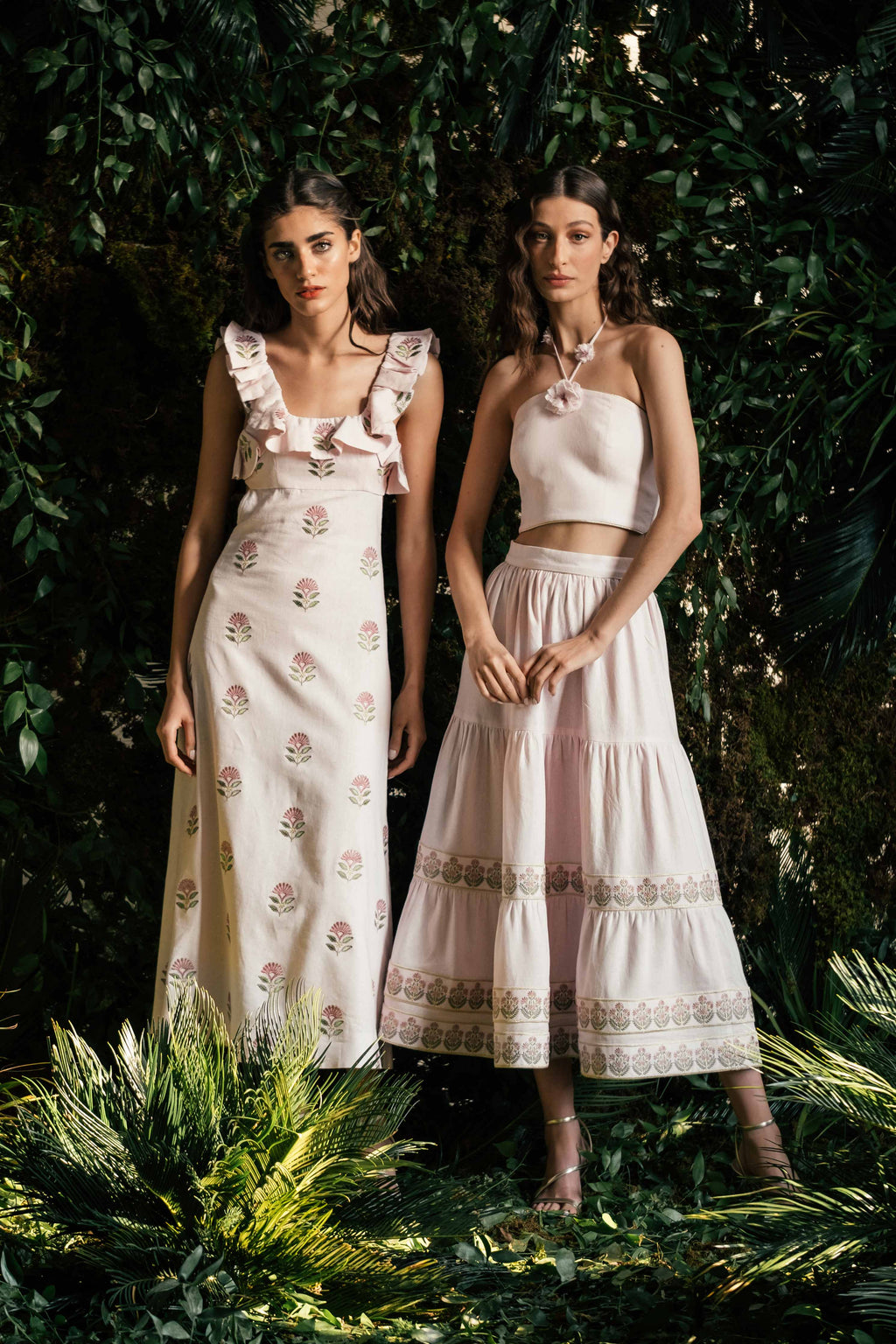 Parya Ruffle Skirt - Pink Bottoms - Skirts Rosewater House