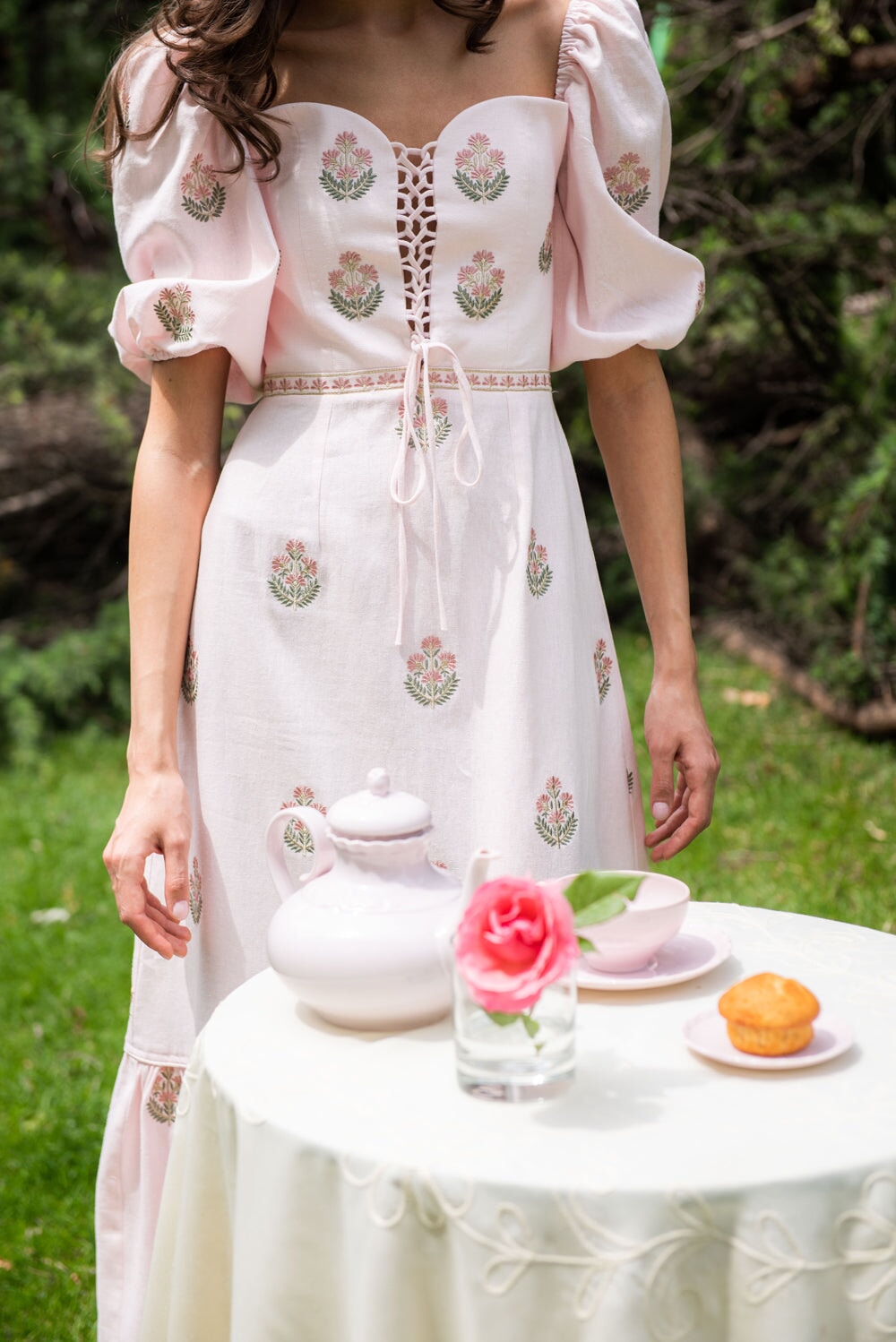 Mitra Maxi Dress - Pink & Pink Rosewater House 