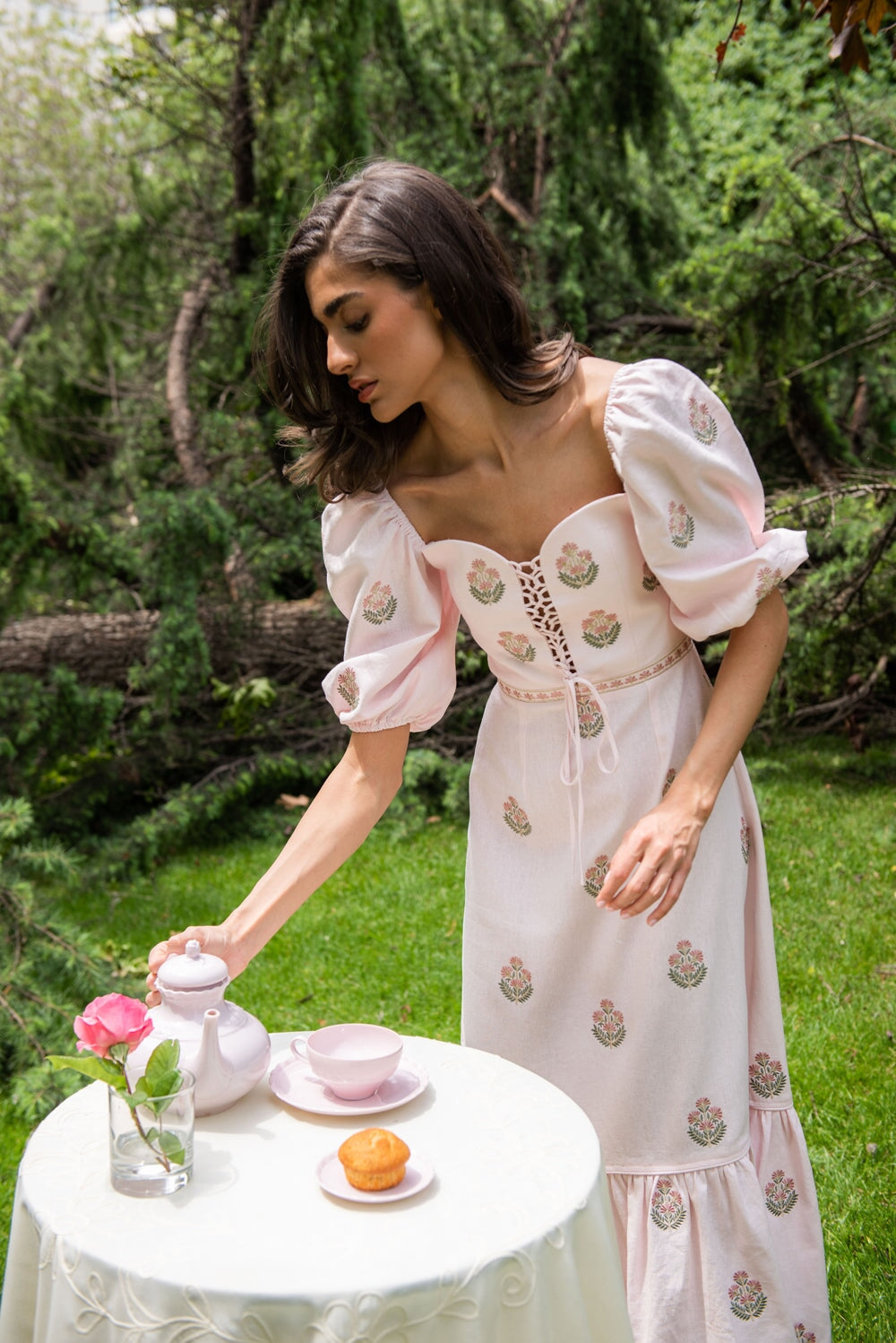 Mitra Maxi Dress - Pink & Pink Rosewater House 