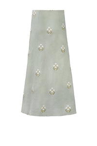 Mina Skirt-Mint & Ivory Rosewater House 