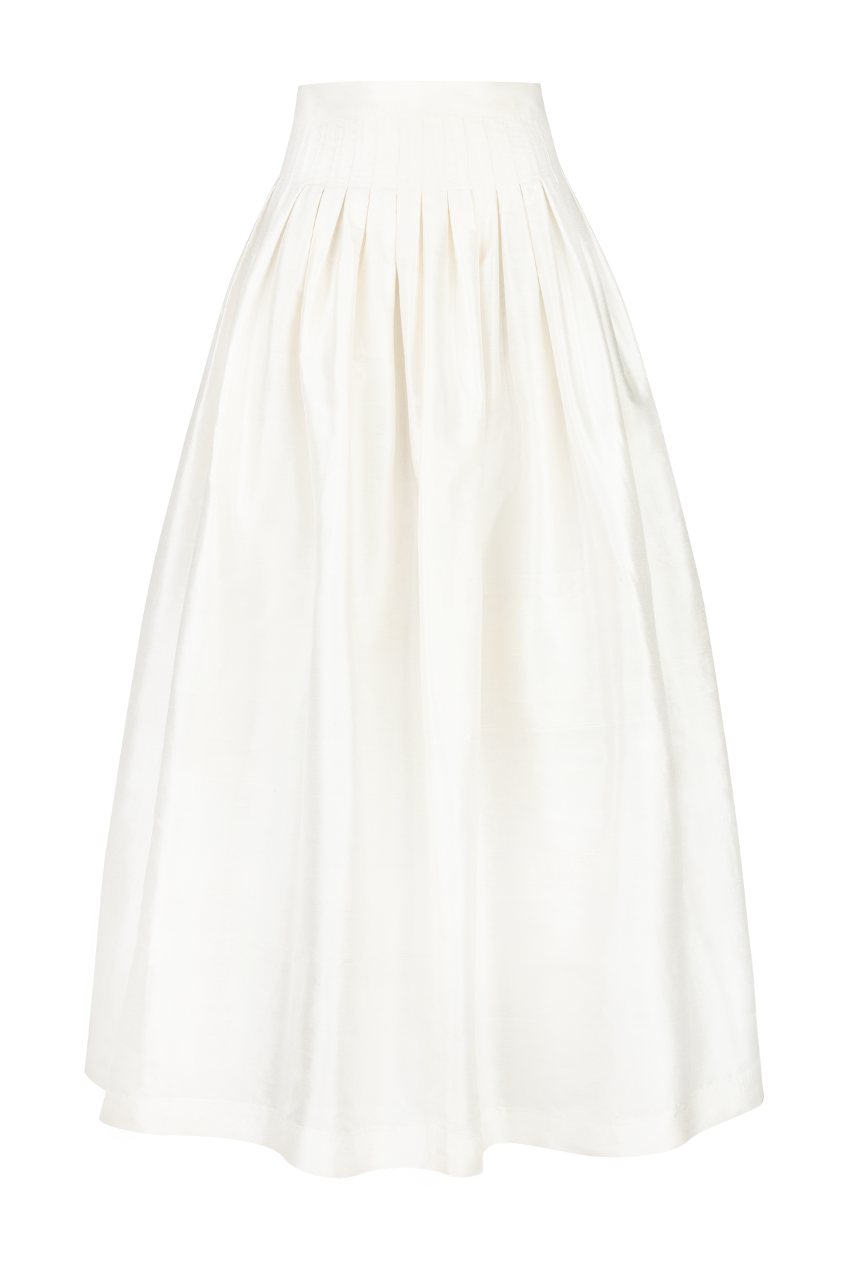 Silk Taffeta Yass Skirt in Off-White
