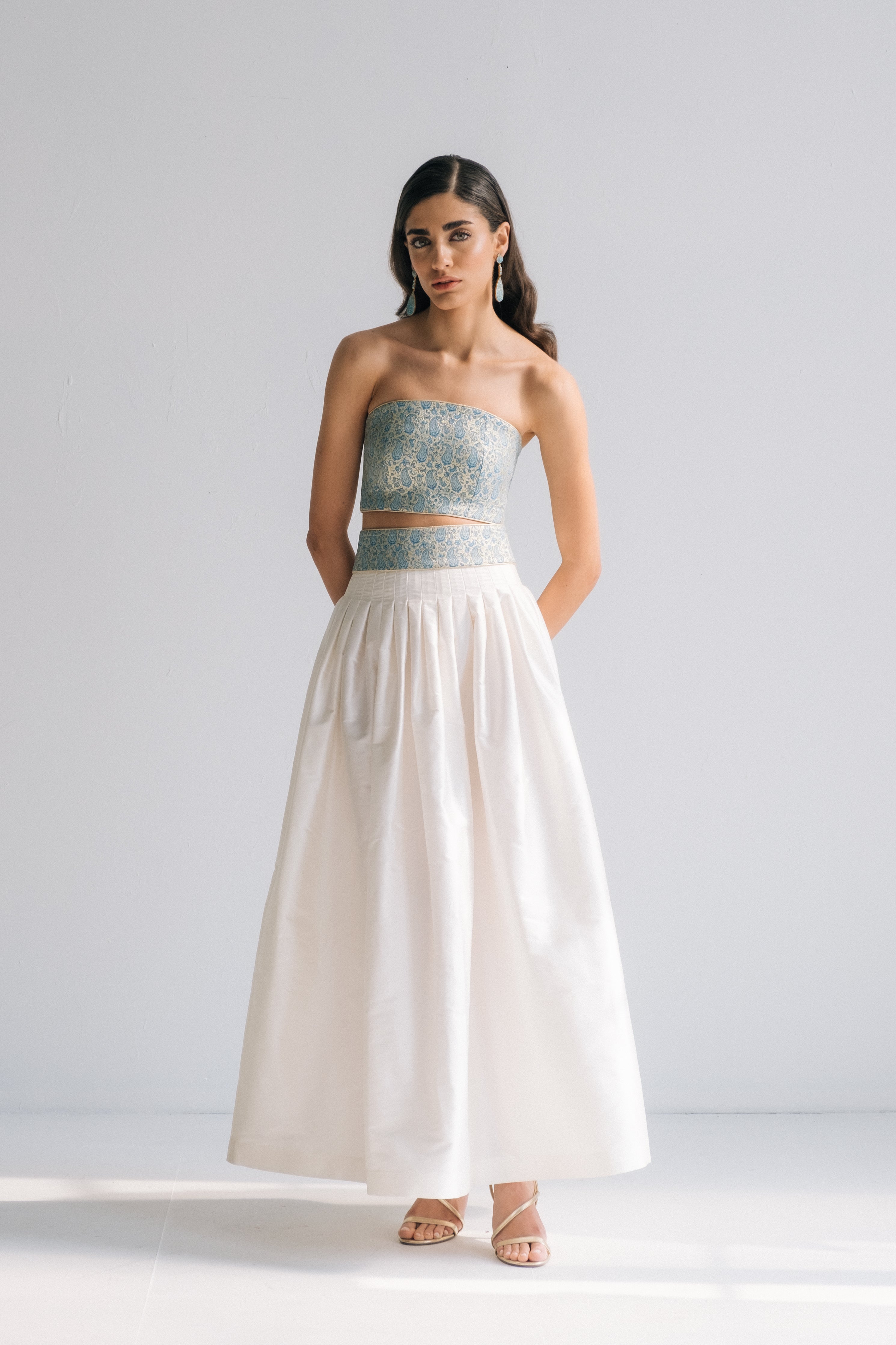 Silk Taffeta Yass Skirt in Off-White | Over The Moon