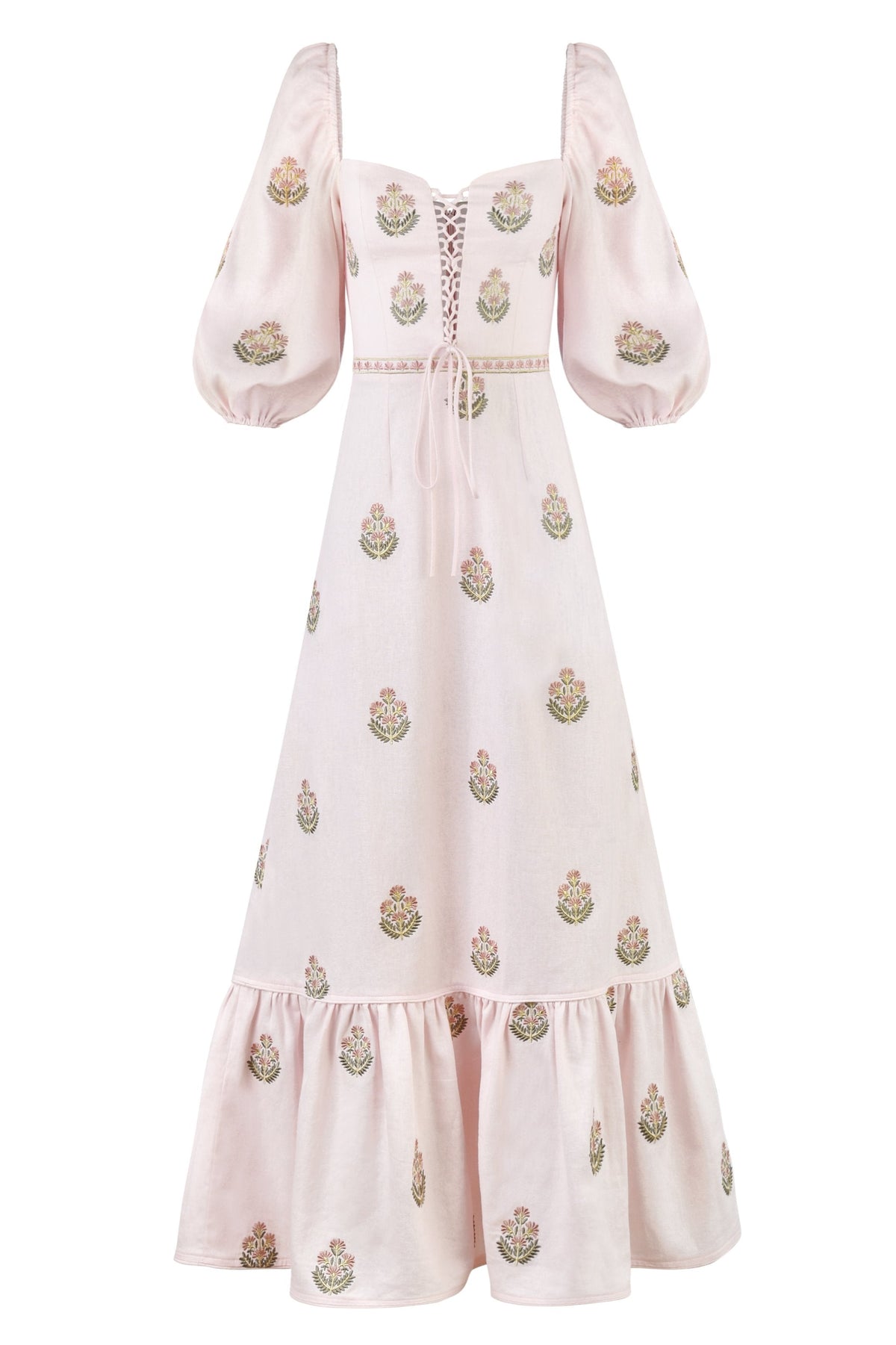 Mitra Maxi Dress - Pink & Pink Rosewater House 