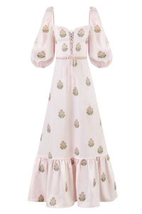 Mitra Maxi Dress - Pink & Pink Rosewater House 