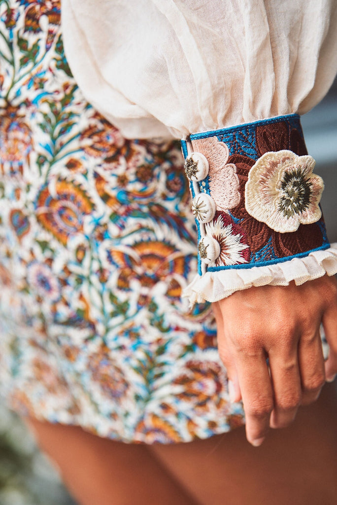 Pansy Blouse - Creme Tops - Blouse Rosewater House 