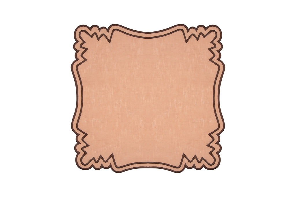 Rosie Napkin in Rose & Brown