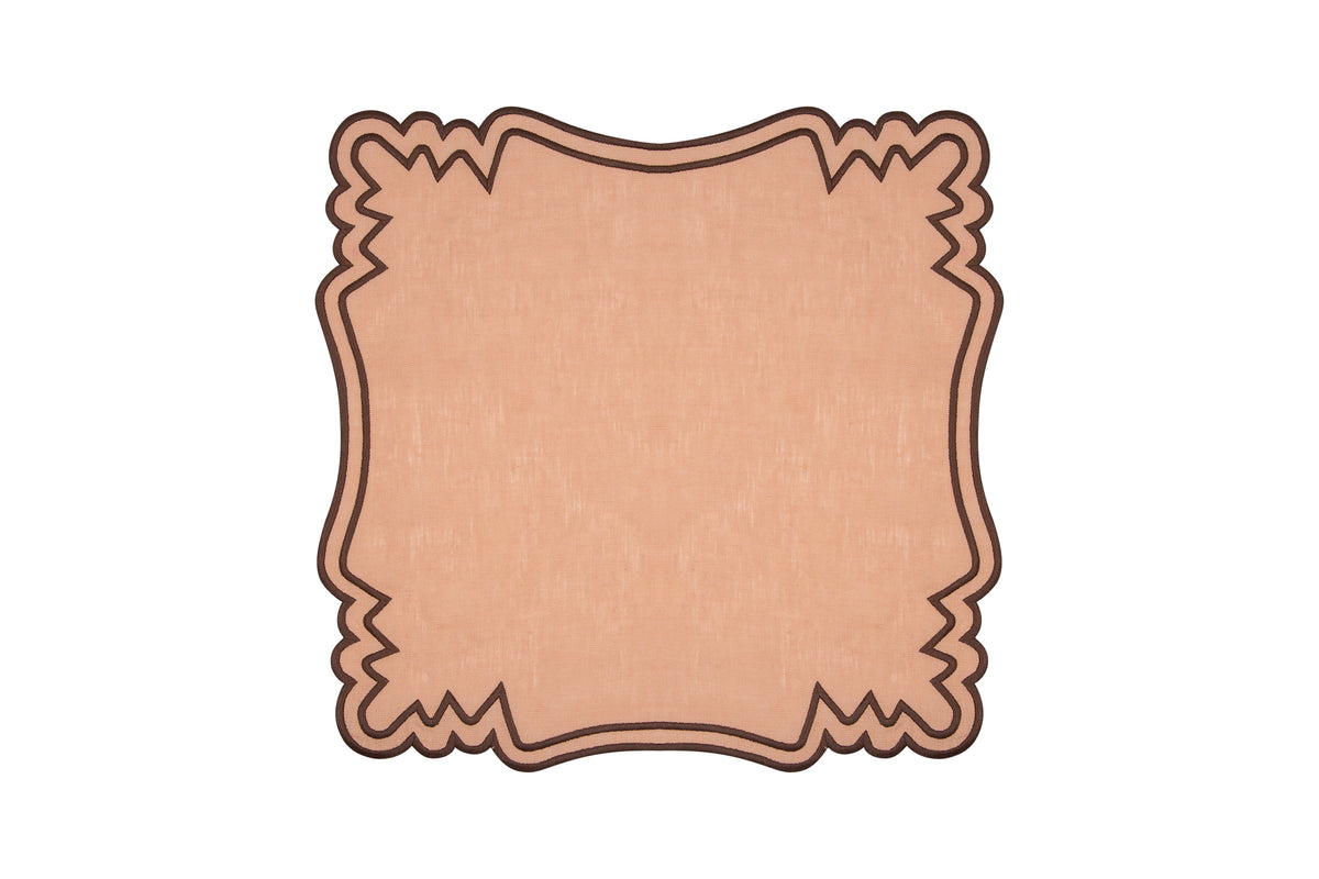 Rosie Napkin in Rose & Brown