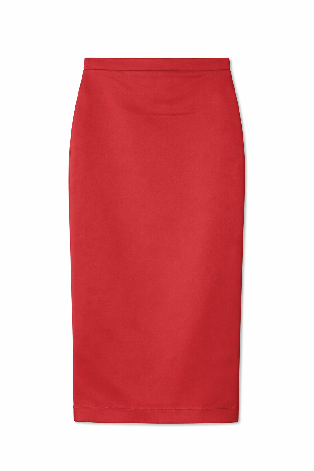 Rosso Skirt in Red Satin