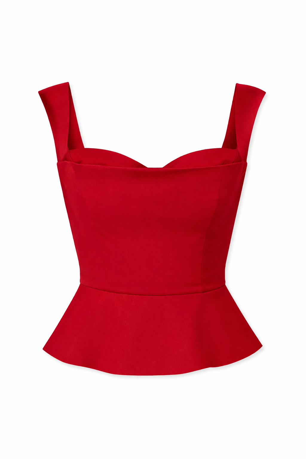 Rosso Top in Red Satin