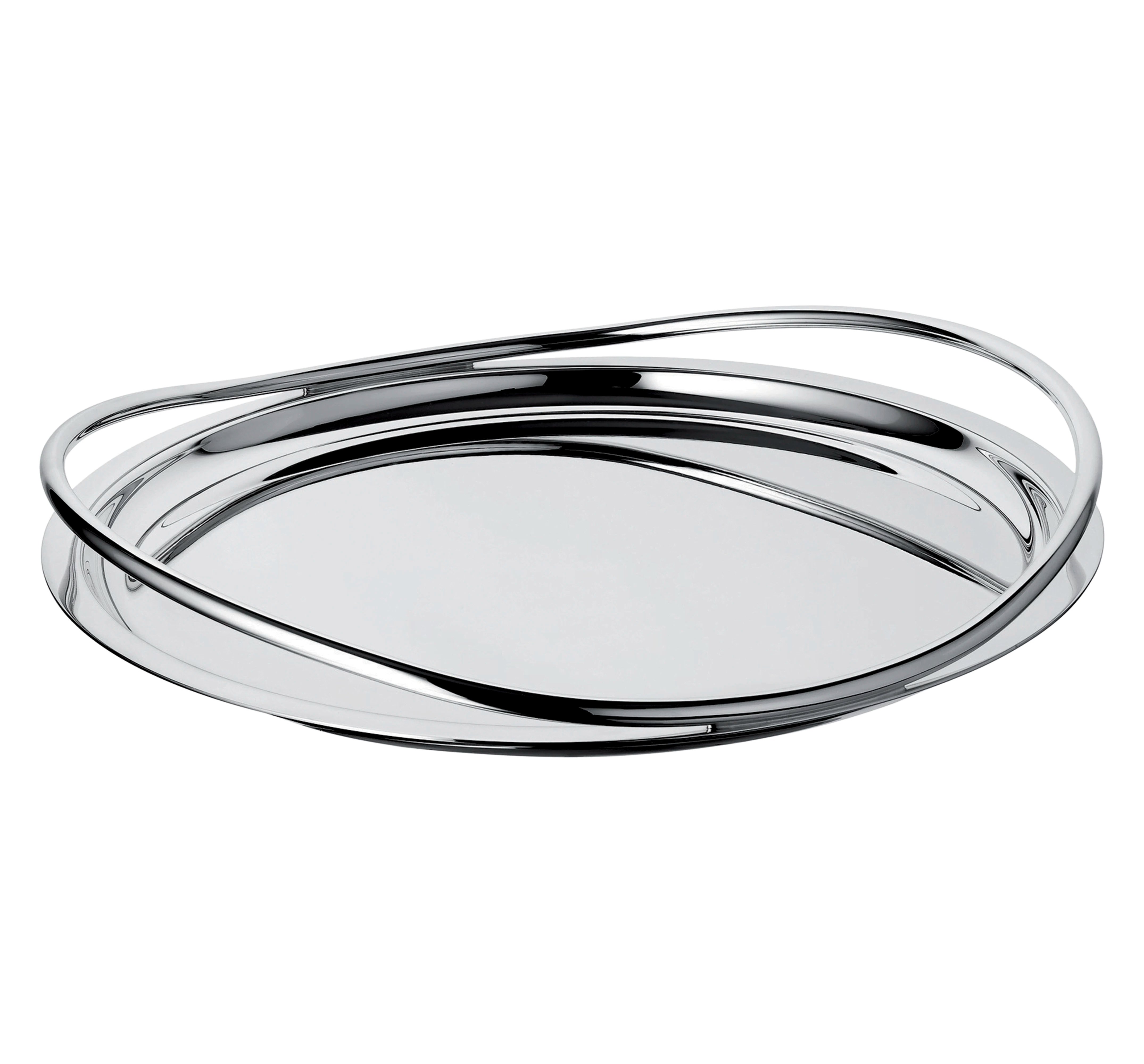 Vertigo Silver-plated Round Tray