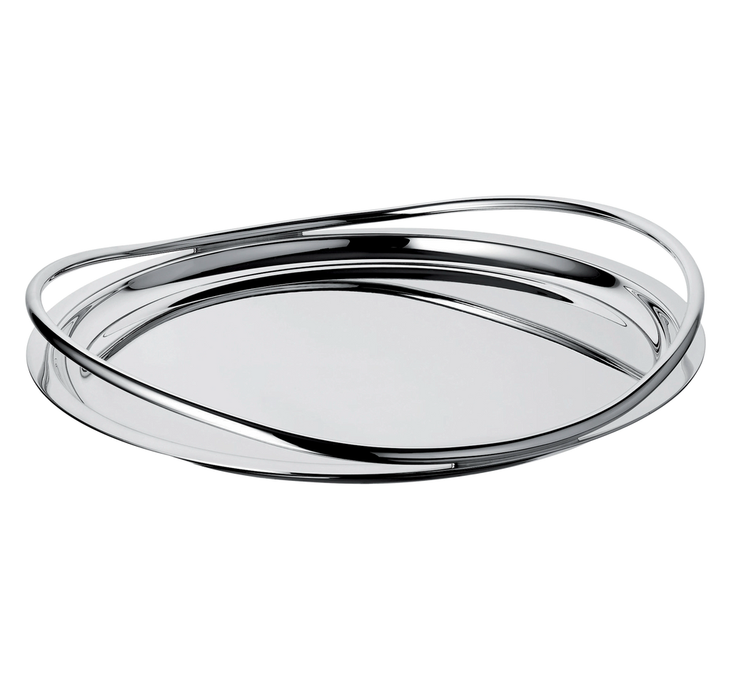 Vertigo Silver-plated Round Tray