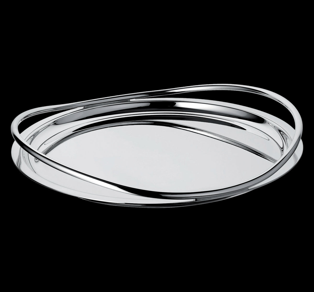 Vertigo Silver-plated Round Tray