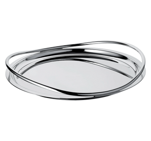 Vertigo Silver-plated Round Tray