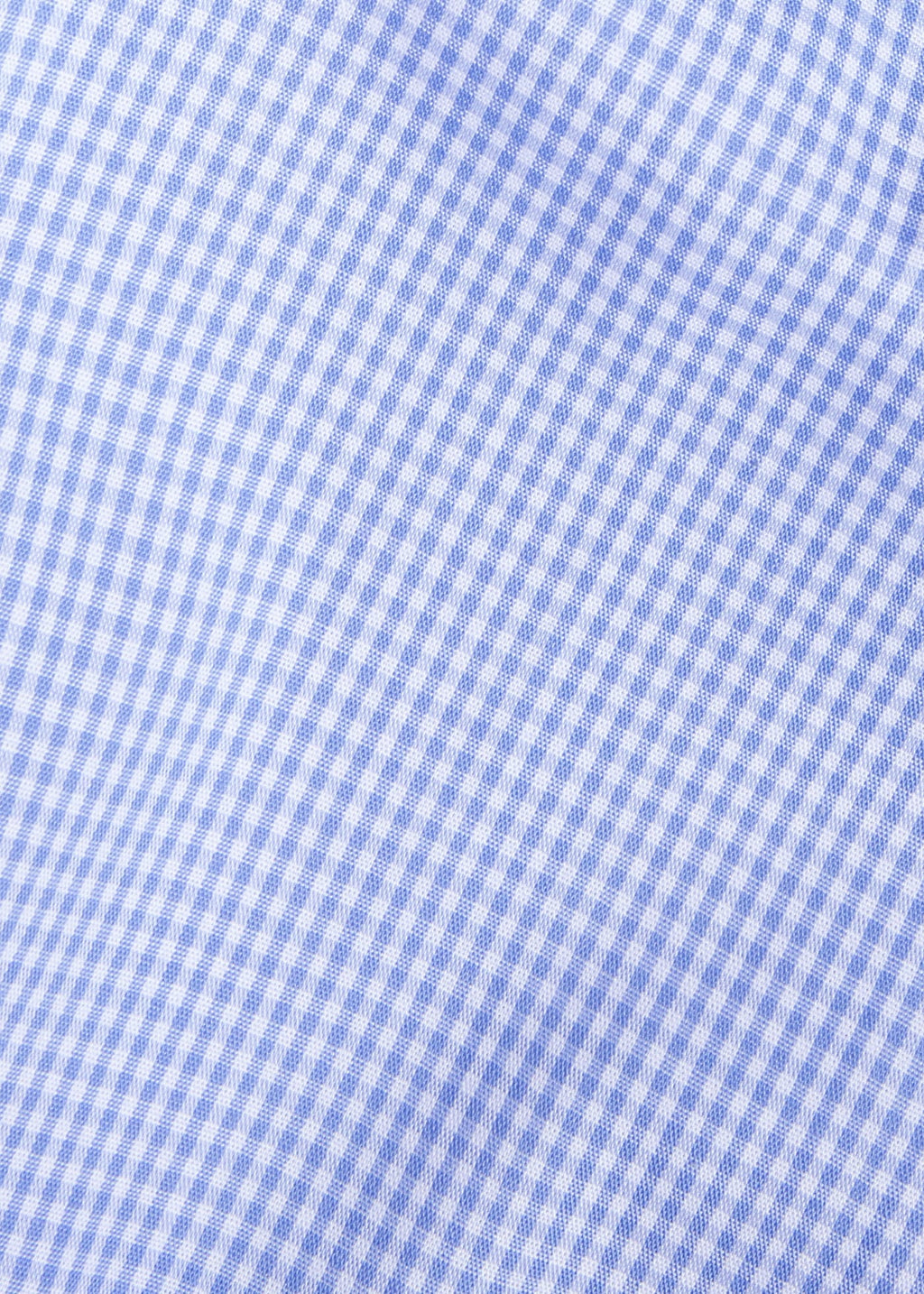 Little English traditional children's clothing. Royal blue and white Royal Mini Gingham fabric swatch