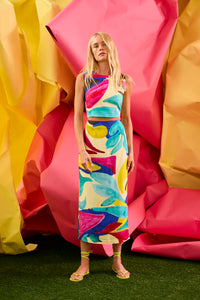 Lynne Skirt in Stroke of Spring