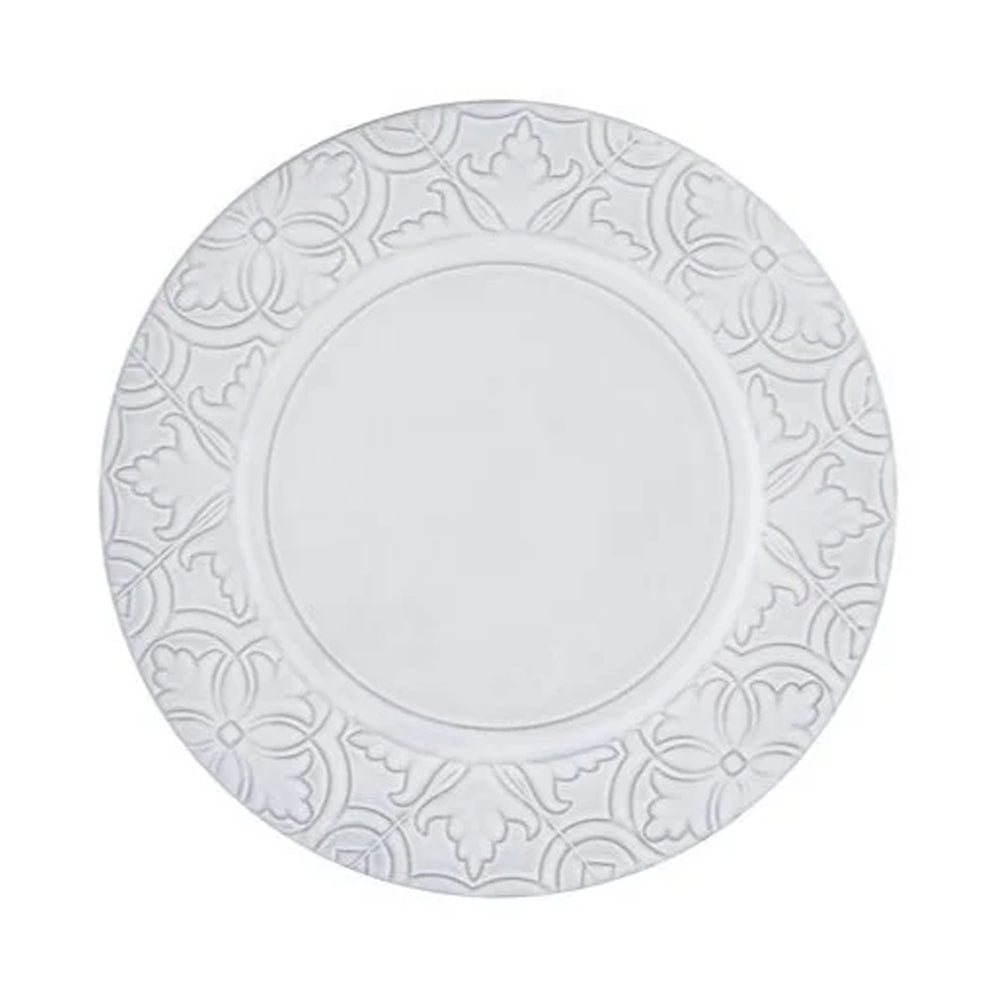 Rua Nova Dinner Plate in White Antique