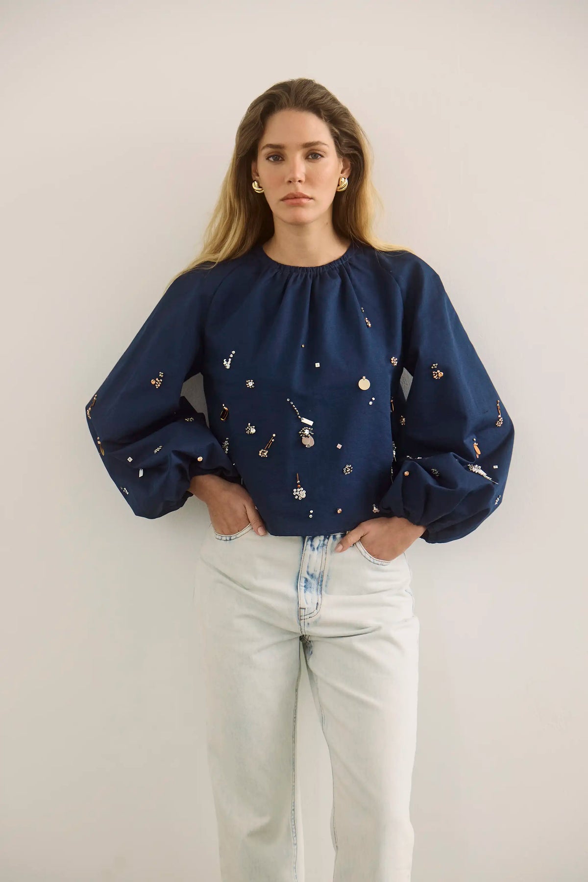 Rue Top in Atelier Splatter Navy