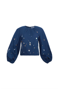 Rue Top in Atelier Splatter Navy