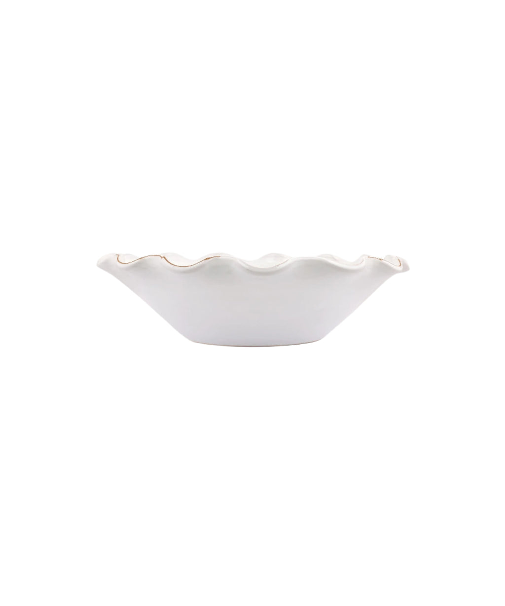 Rebecca Udall, Ruffle Ceramic Bowl, White, Ruffle Detail