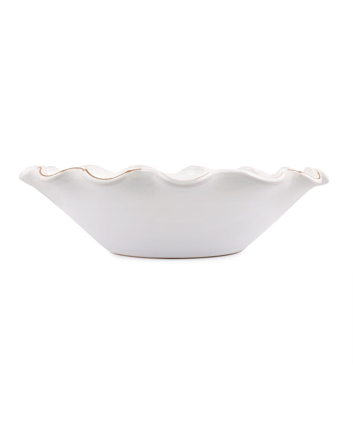 Rebecca Udall Ruffle Ceramic Serving Bowl, White 