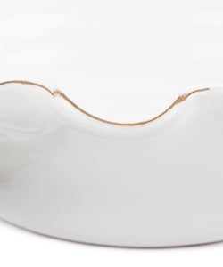 Rebecca Udall Ruffle Ceramic Bowl, White Rim Detail