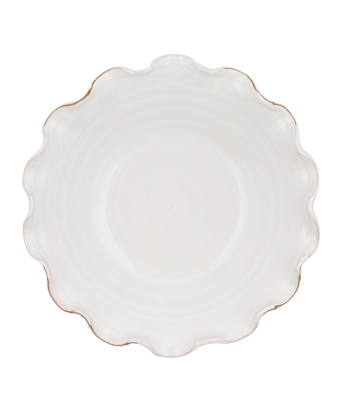Rebecca Udall Ruffle Wavy Rim Ceramic Bowl, White Design