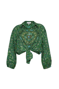 Rumson Top in Bandana Green