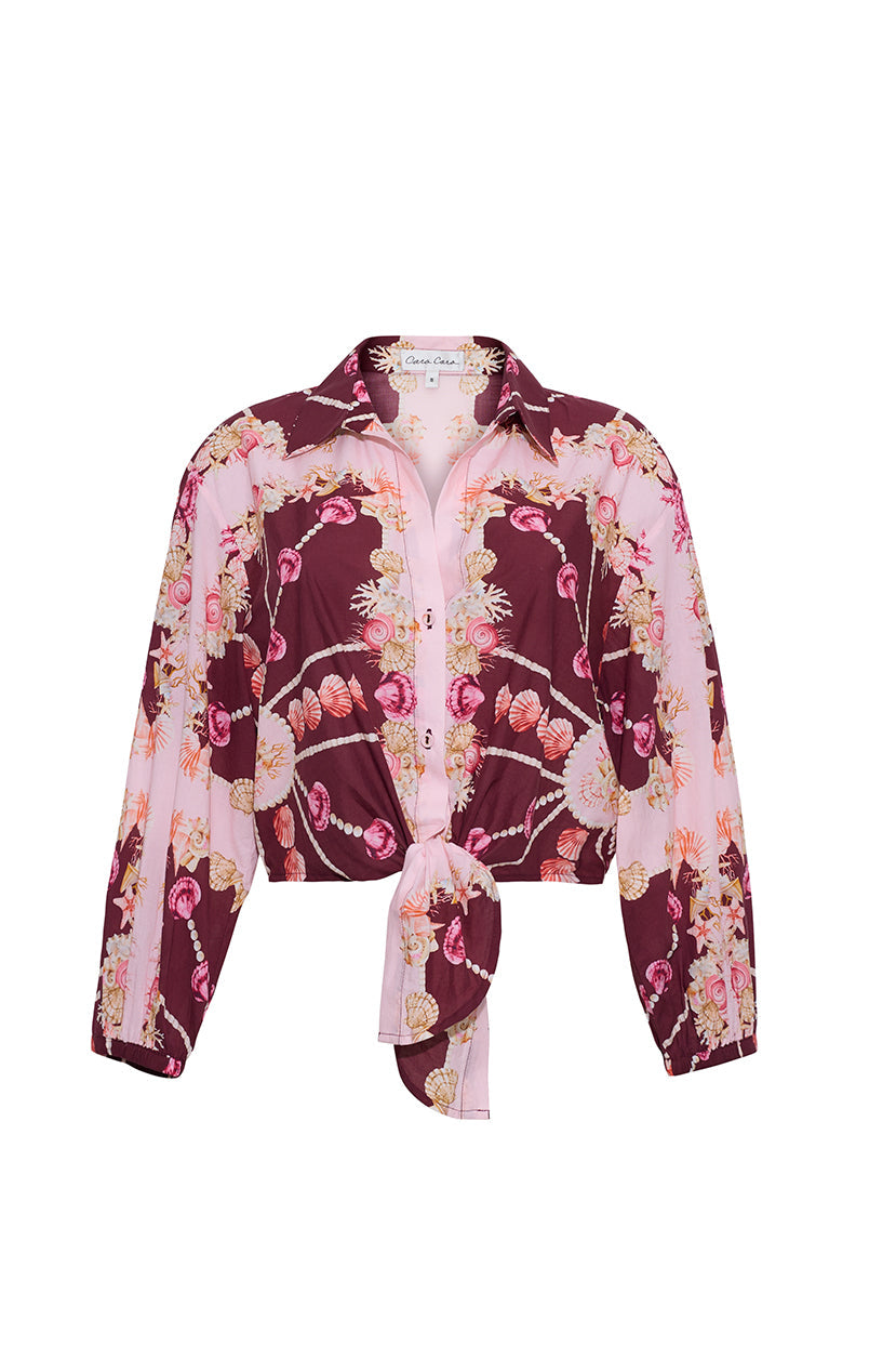 Rumson Top in Seashell Scarf Blush