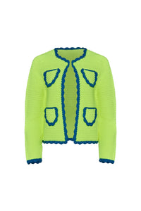 Russell Cardigan in Neon Yellow