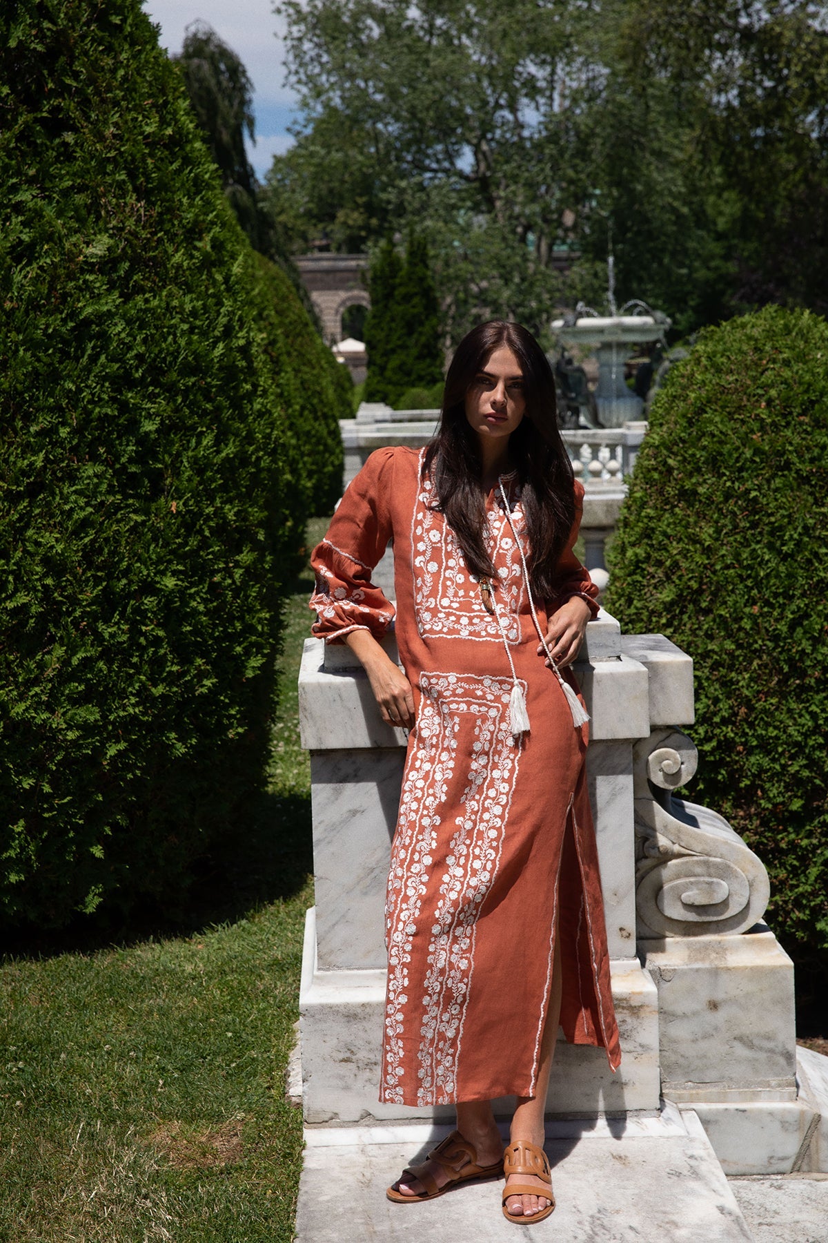 Bohemia Dress in Rust