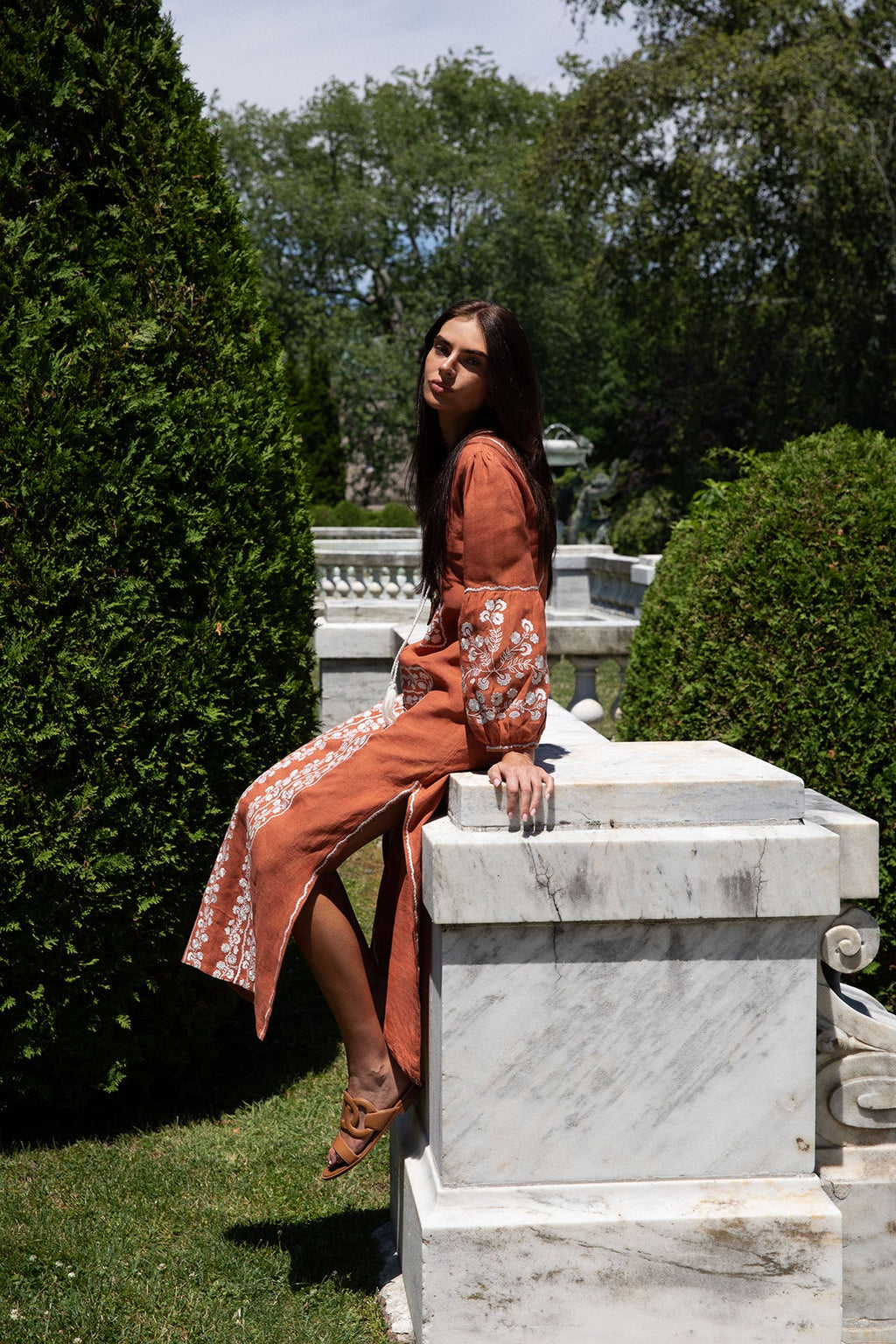 Bohemia Dress in Rust