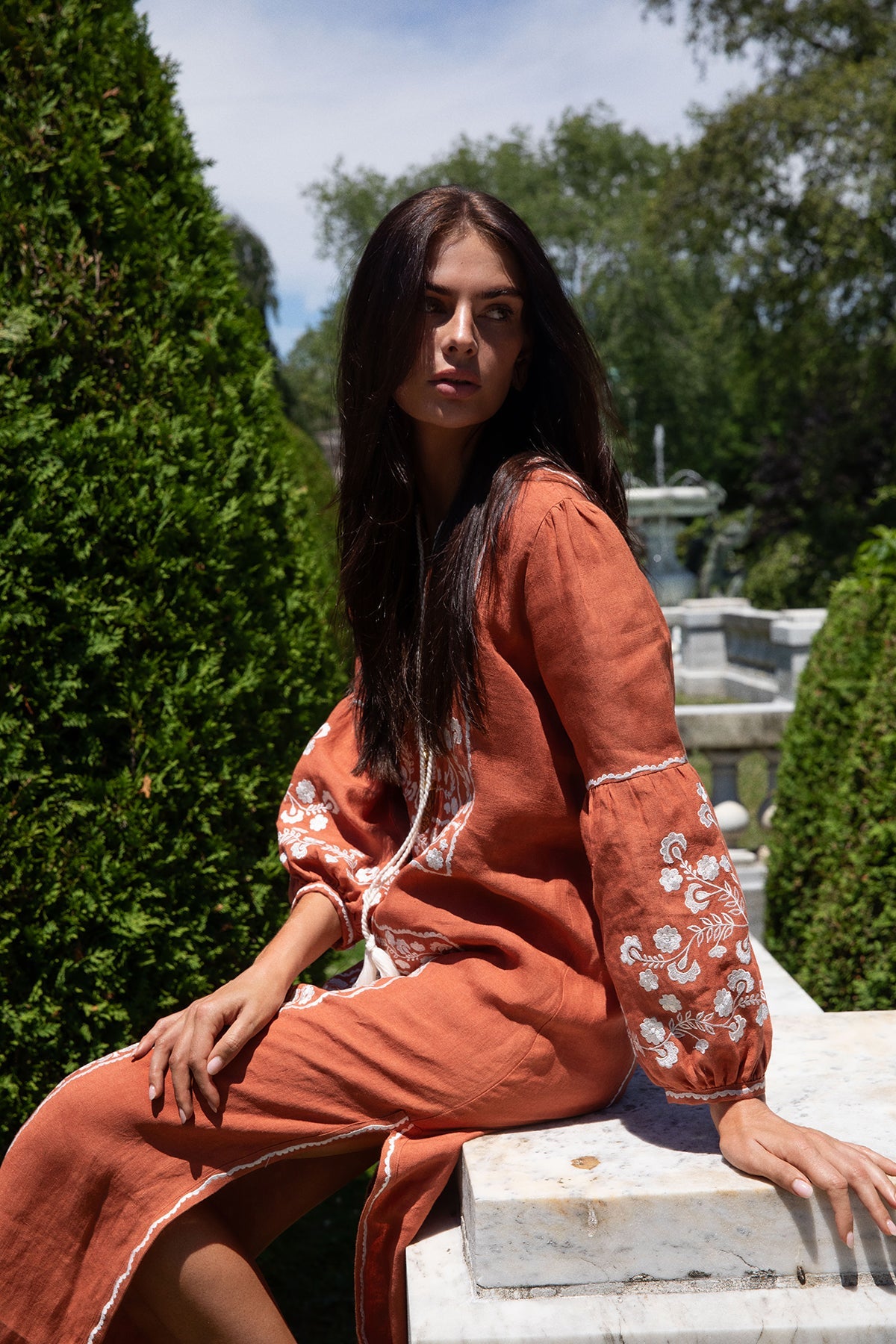 Bohemia Dress in Rust