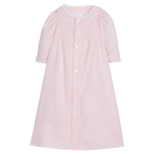 Little english classic ryeland day gown in light pink with button closure down front for baby 