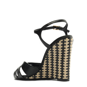 Keefa Atanado Leather Sandal in Black