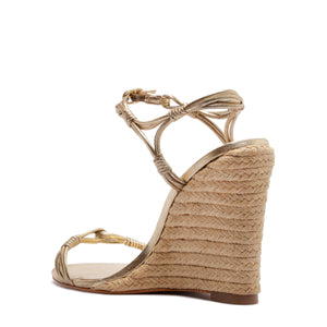 Nara Metallic Sandal in Platinum