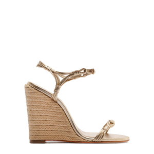 Nara Metallic Sandal in Platinum