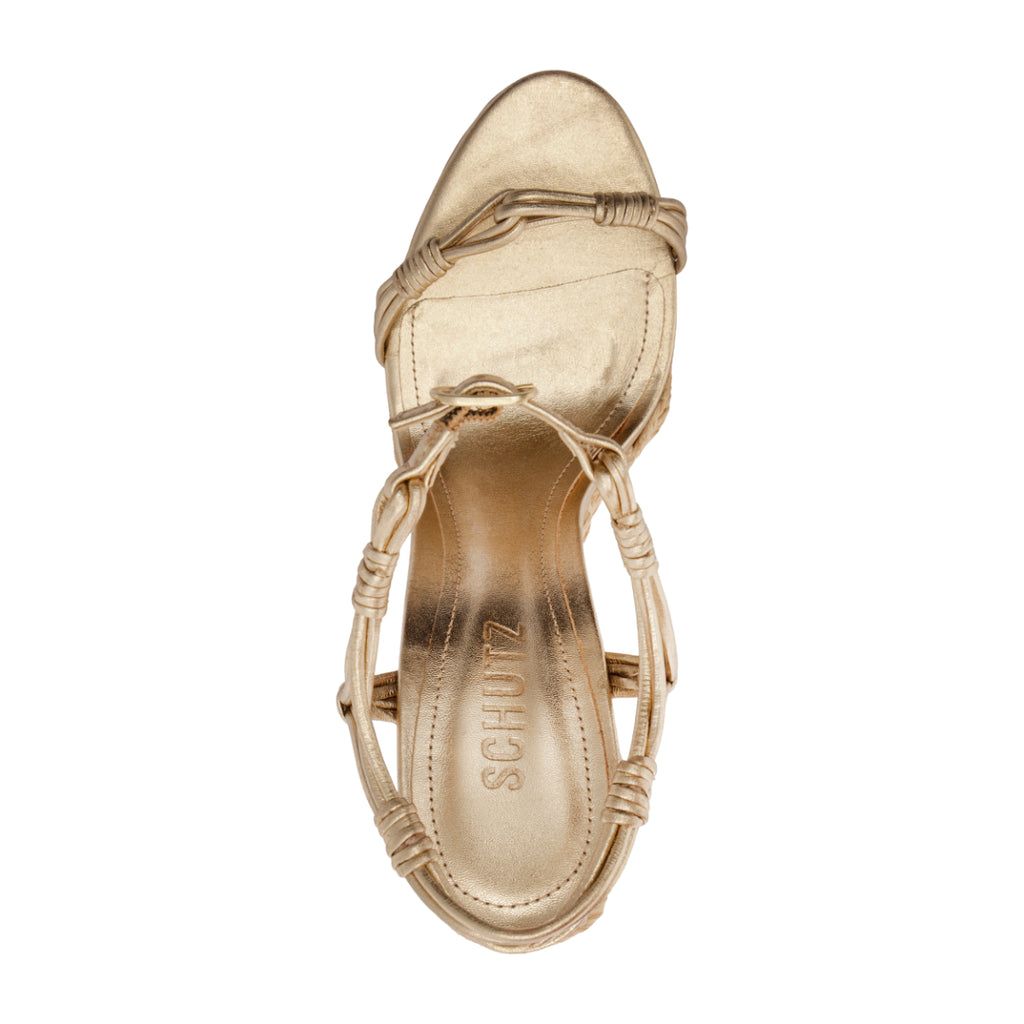 Nara Metallic Sandal in Platinum