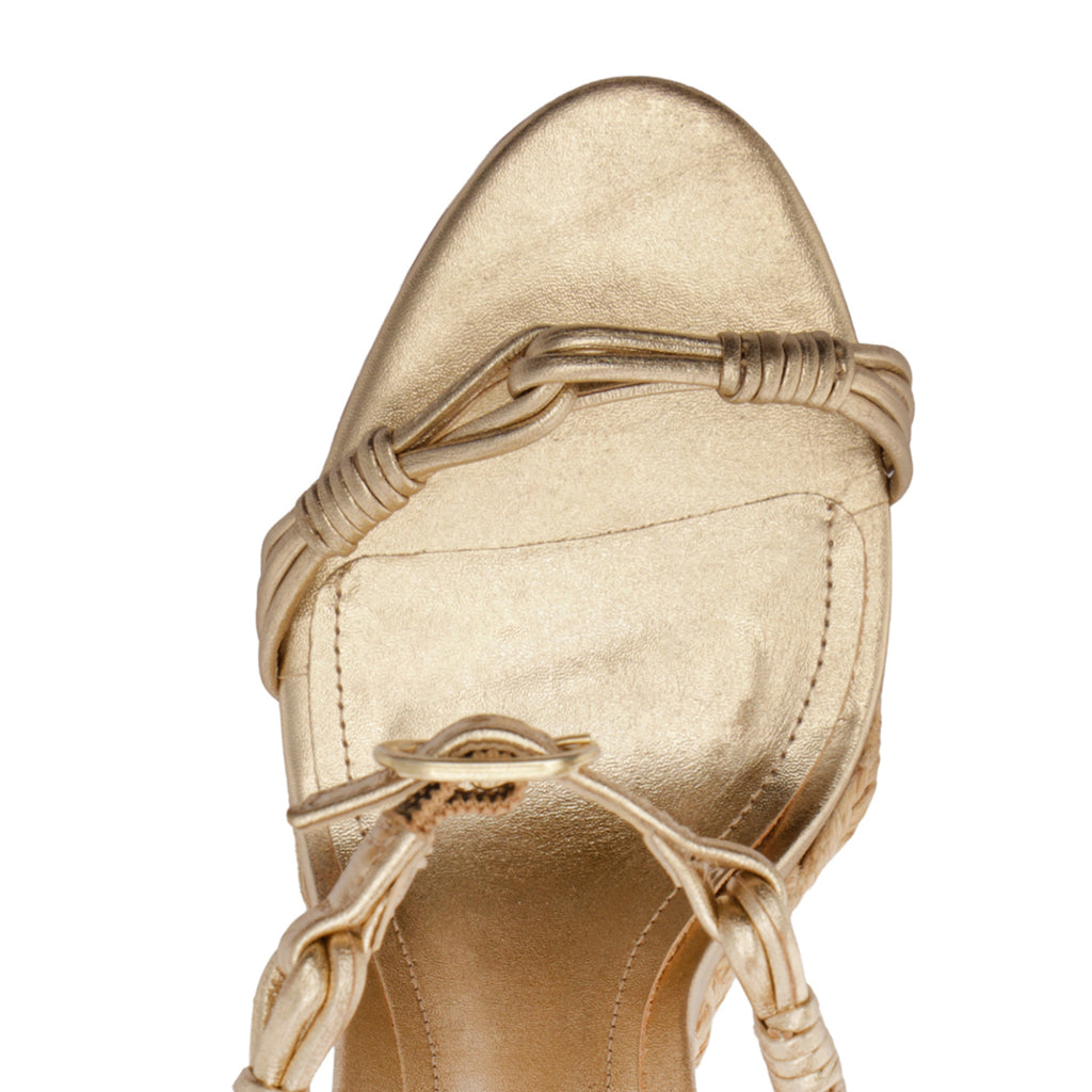 Nara Metallic Sandal in Platinum