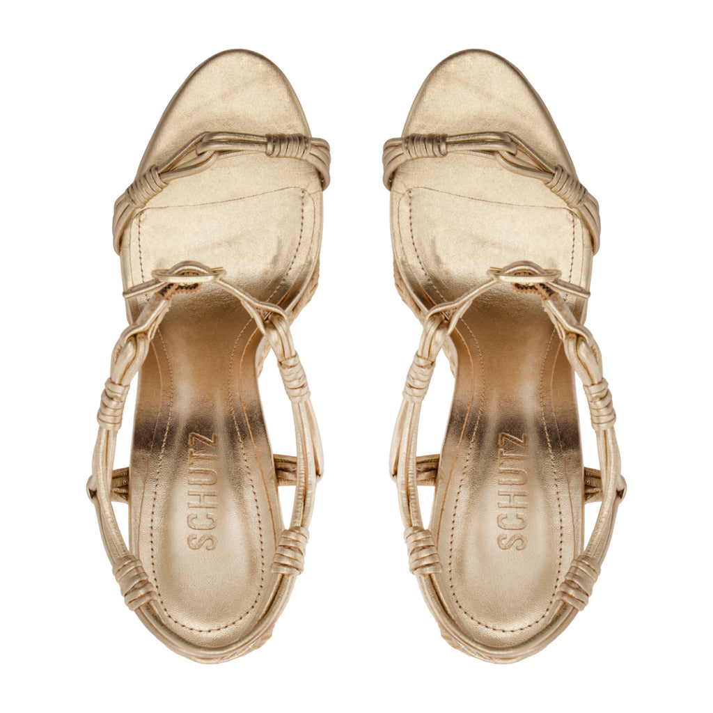 Nara Metallic Sandal in Platinum