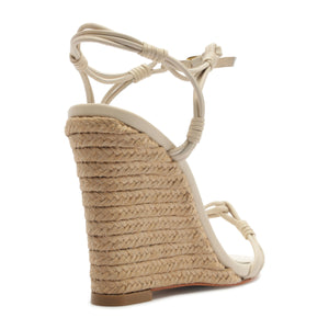 Nara Leather Sandal in Sugar White
