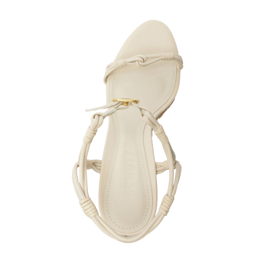 Nara Leather Sandal in Sugar White