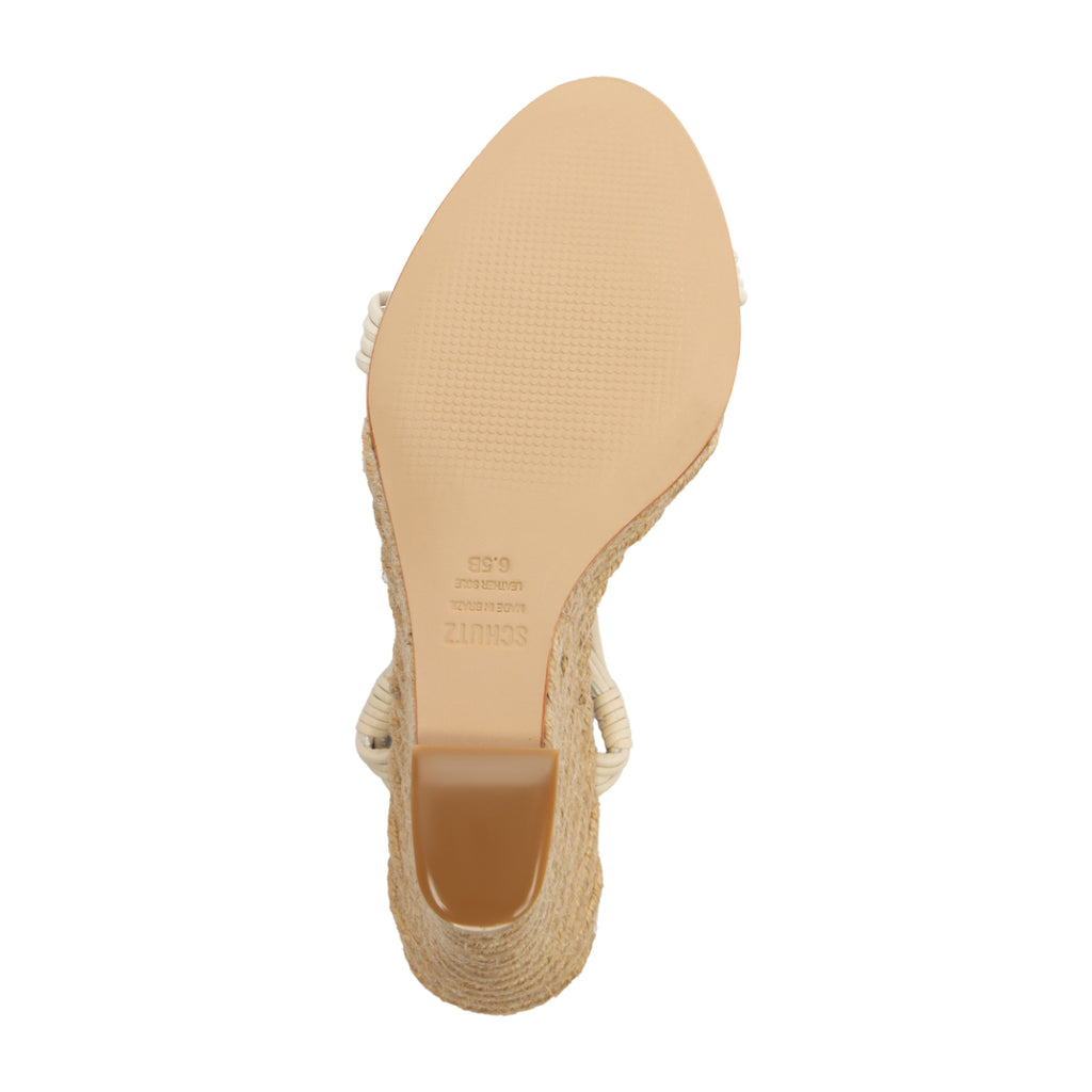Nara Leather Sandal in Sugar White