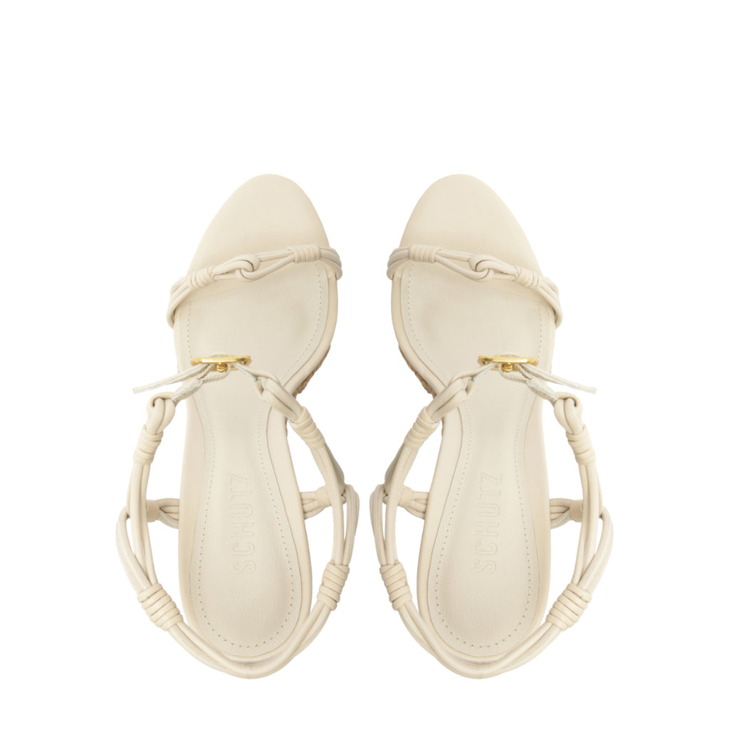 Nara Leather Sandal in Sugar White