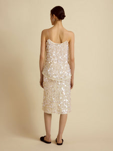 Paillette Camisole in Ivory