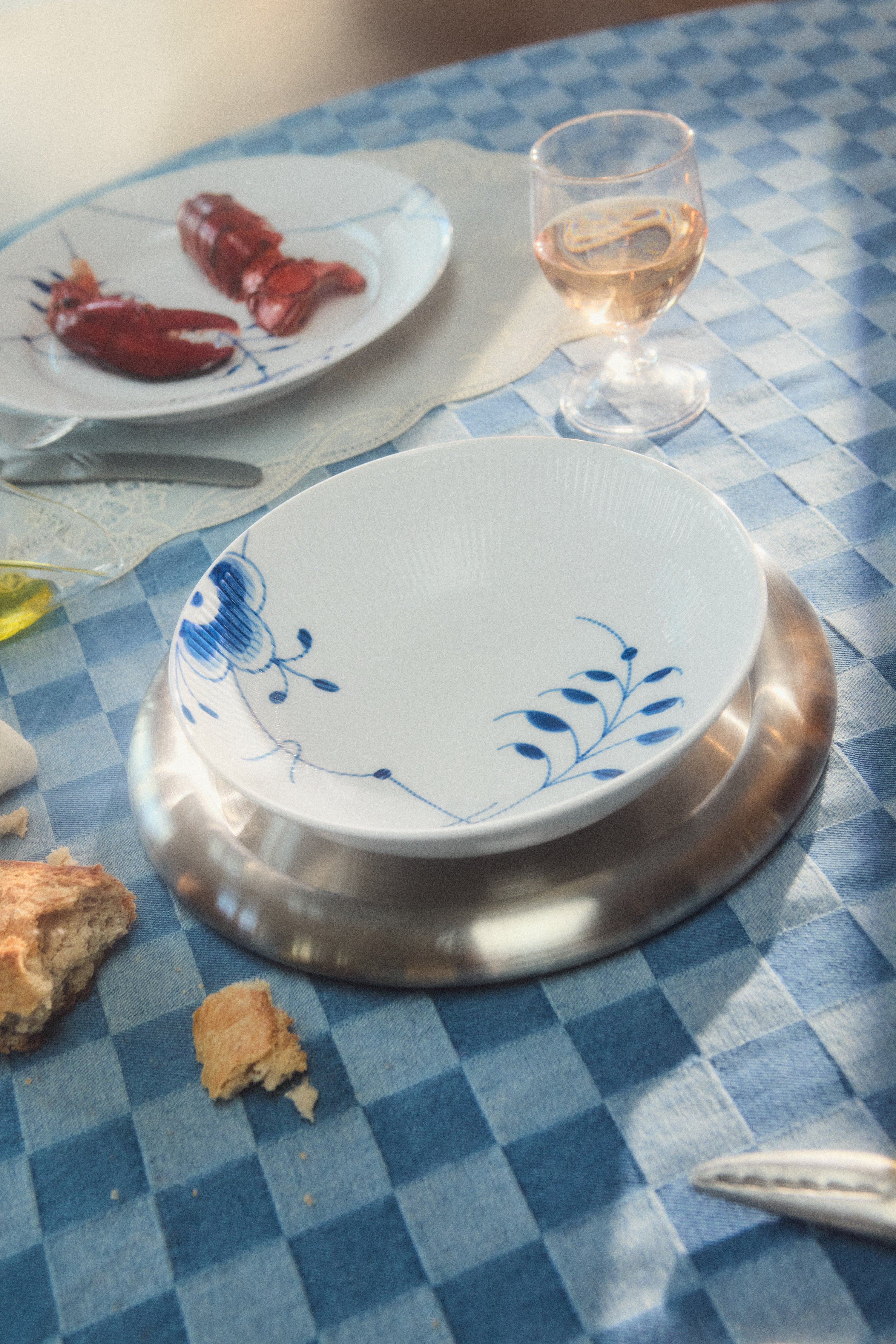 Fluted Mega Bowl in Blue