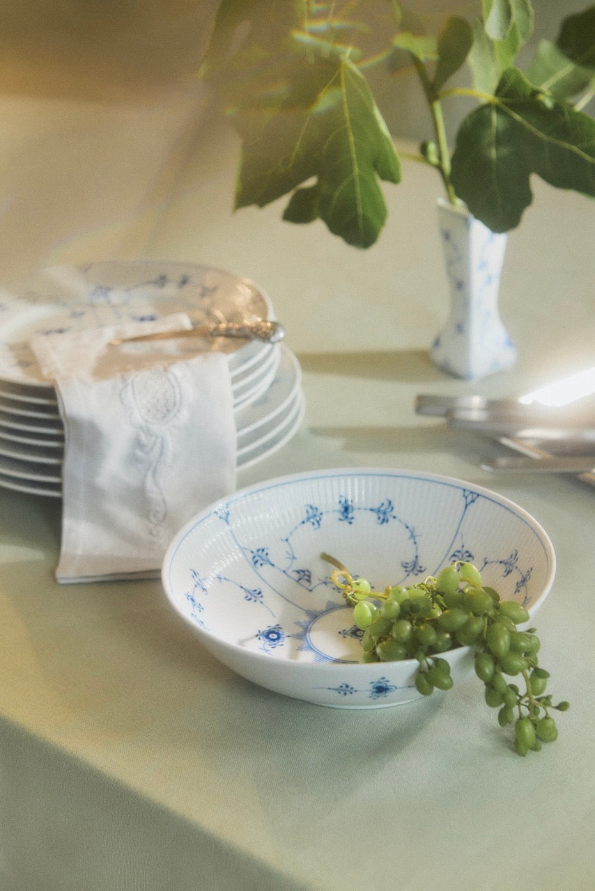 Fluted Plain Bowl in Blue
