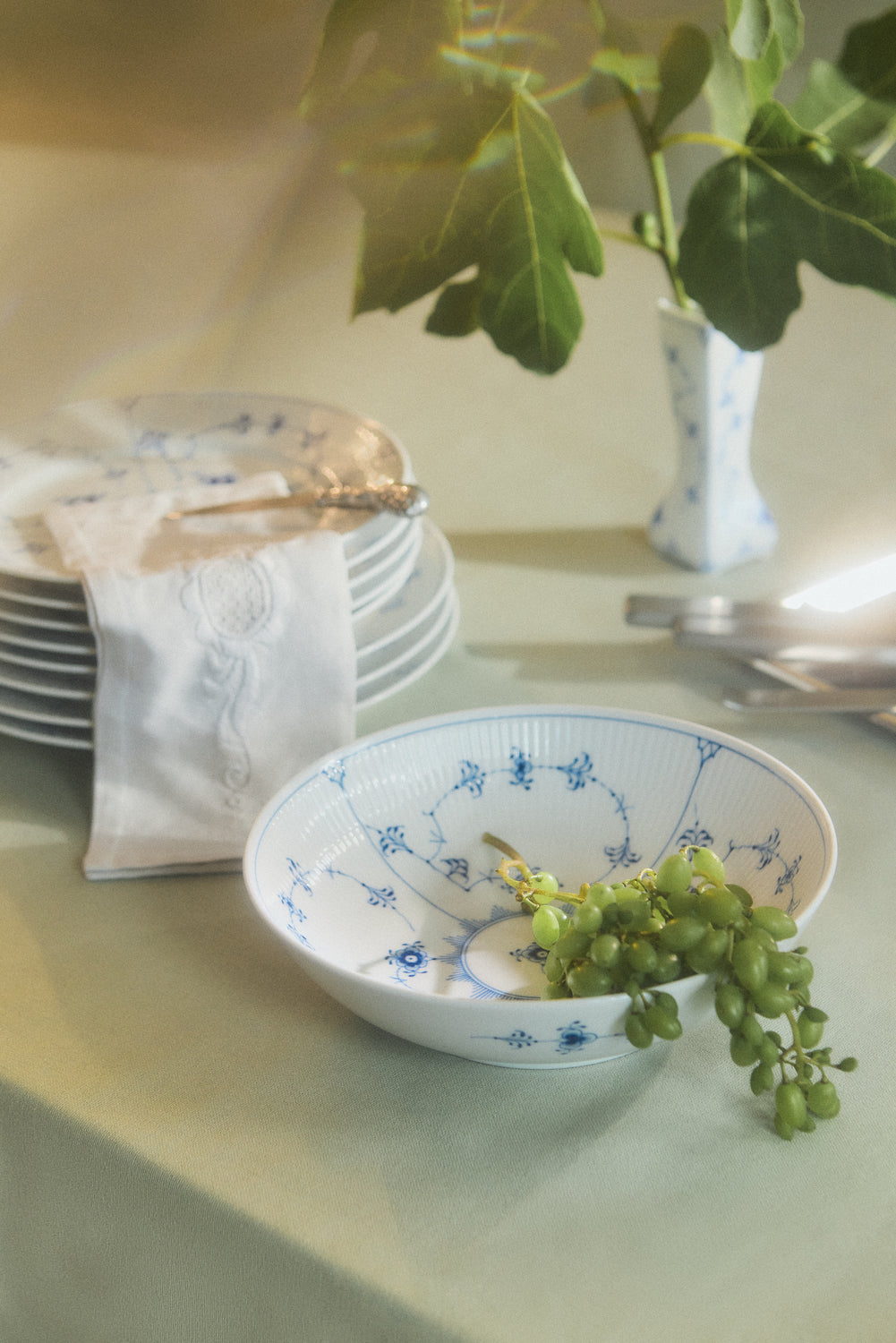Blue Fluted Plain Bowl