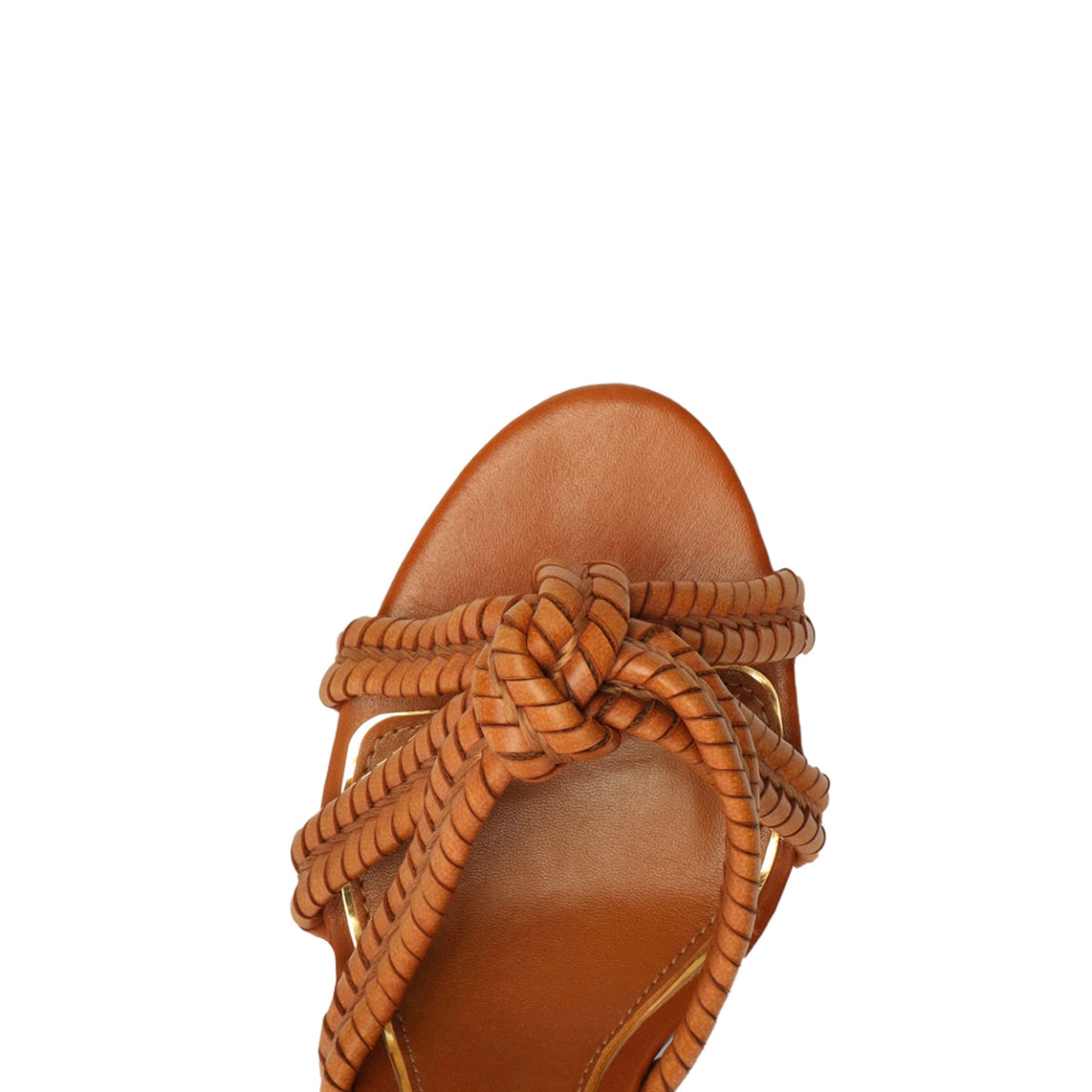 Kareena Woven Platform in Honey Peach