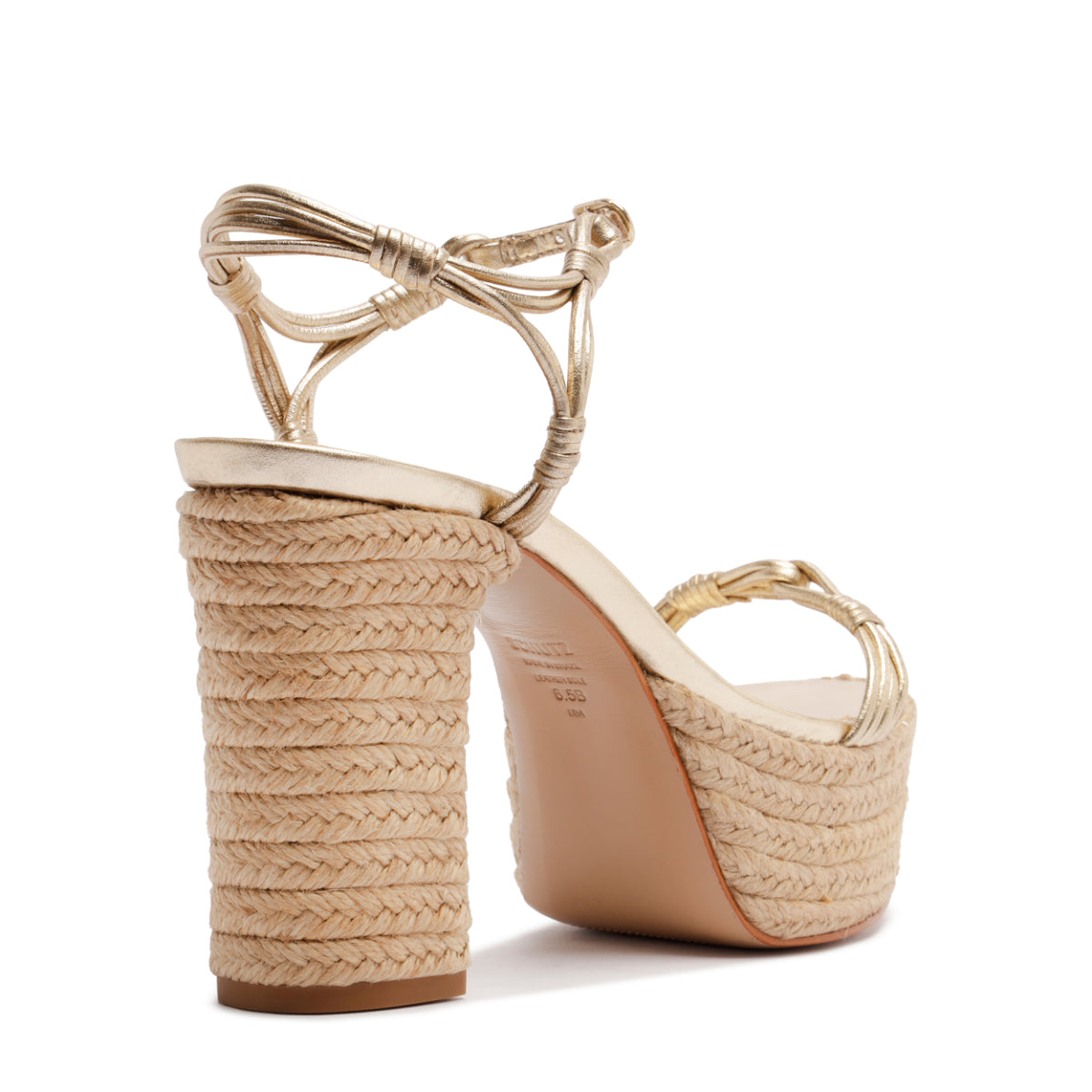 Nara Platform Metallic Sandal in Platinum